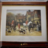 A14. Heyward Hardy “A Hunting Morning” framed print.